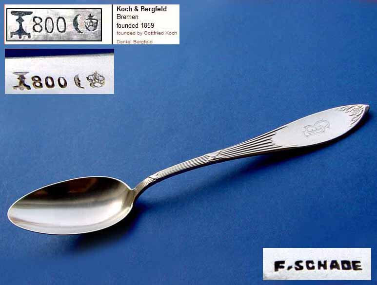 Empire Set, Spoon + Fork + Teaspoon, KOCH & BERGFELD, 800 Silver B632