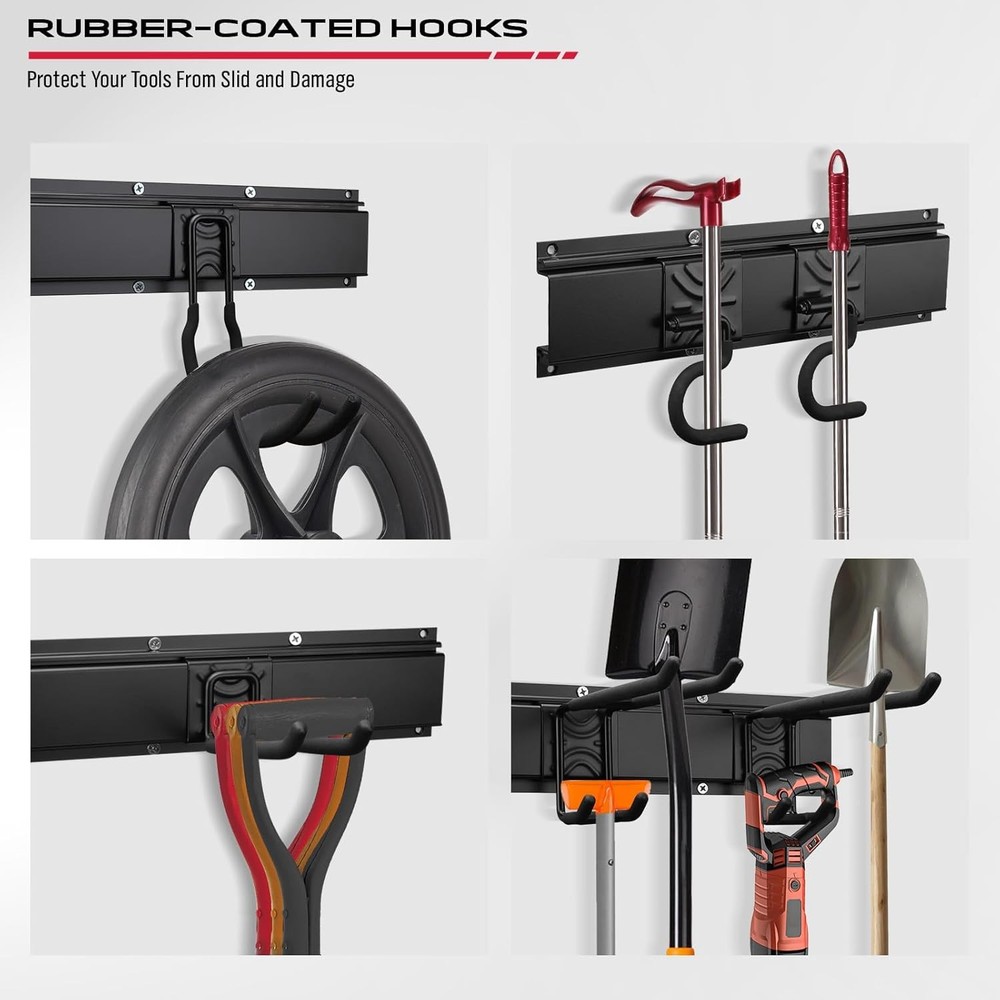 64" Heavy Duty Garage Storage Tool Organizer Wall Mount - Rack with...