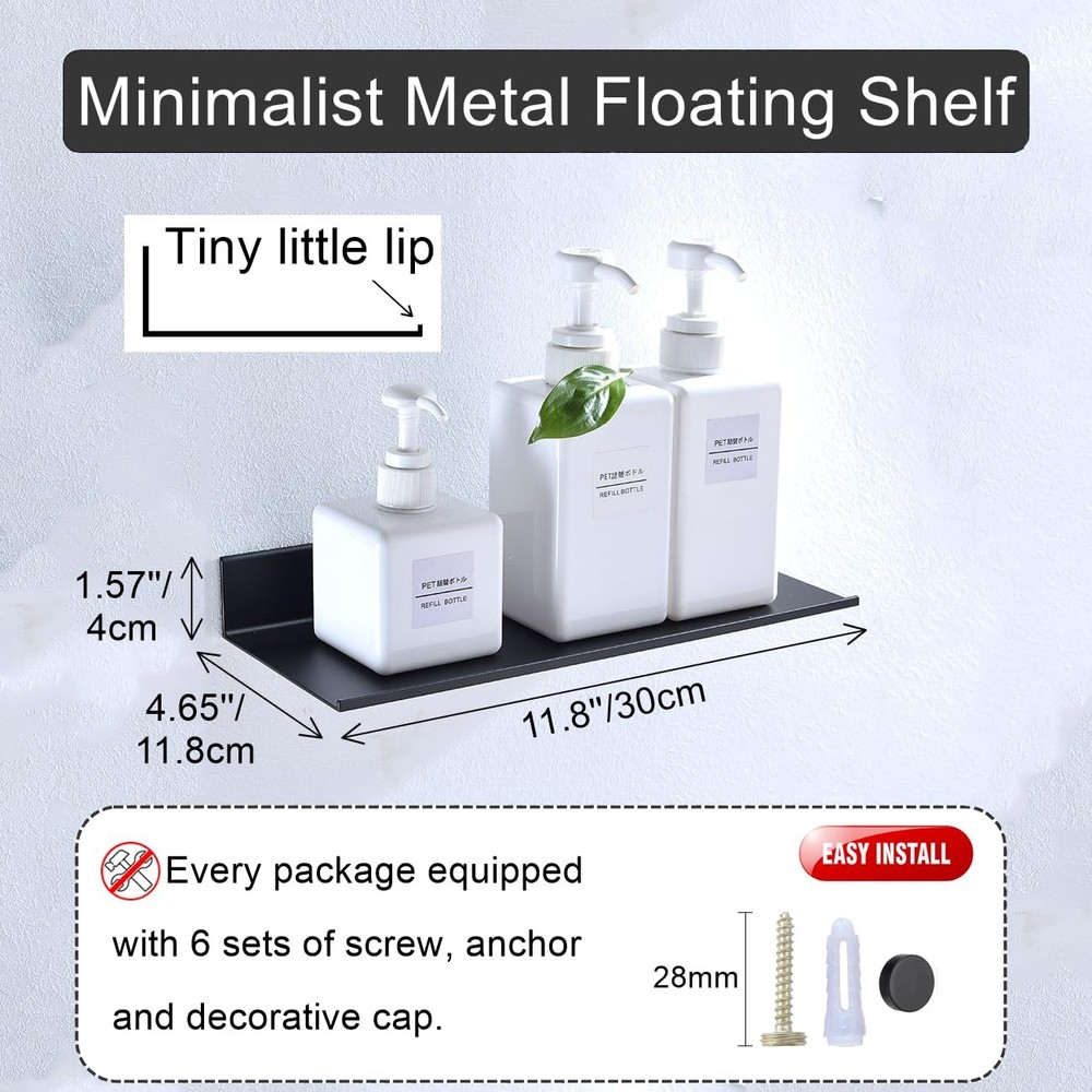 Small Decor Shelves, Mini Floating Display Wall Shelf for Smart Speaker Colle...