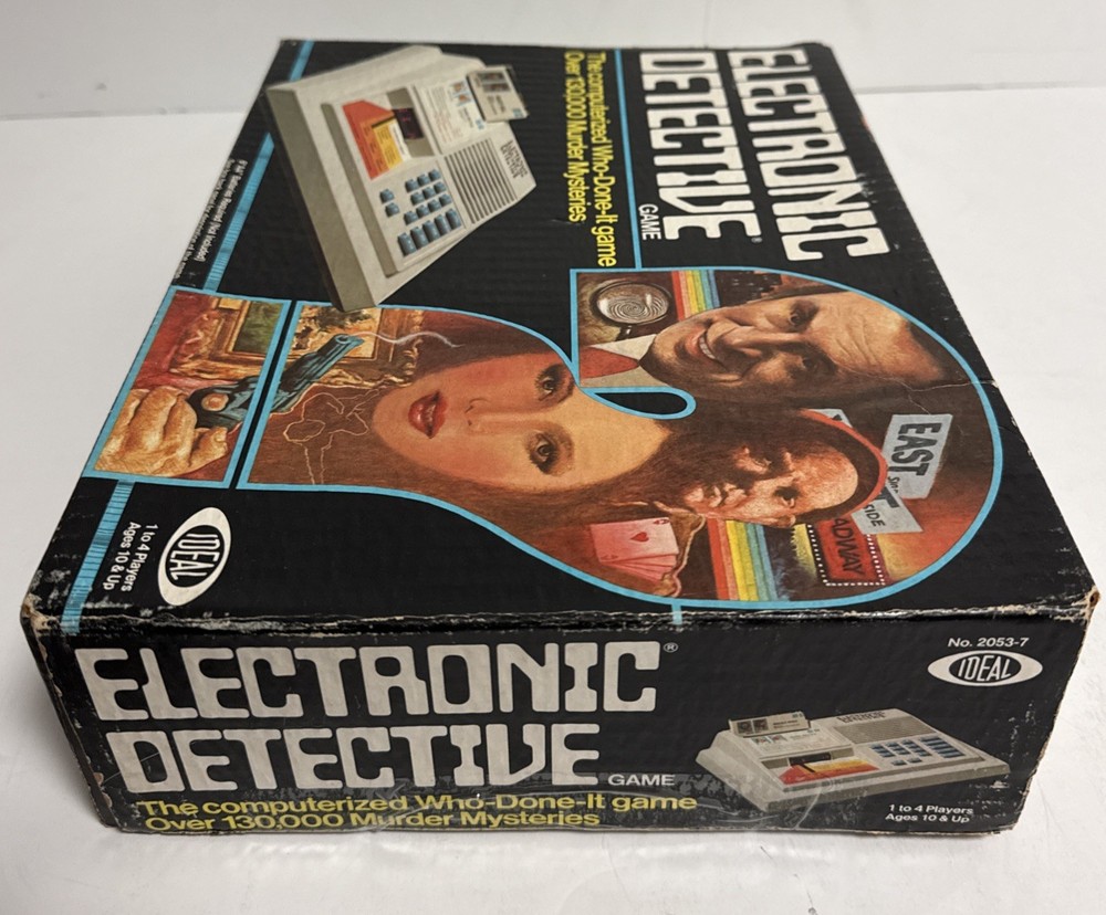 Ideal Electronic Detective Game Vintage Crime Solving Board Game Complete