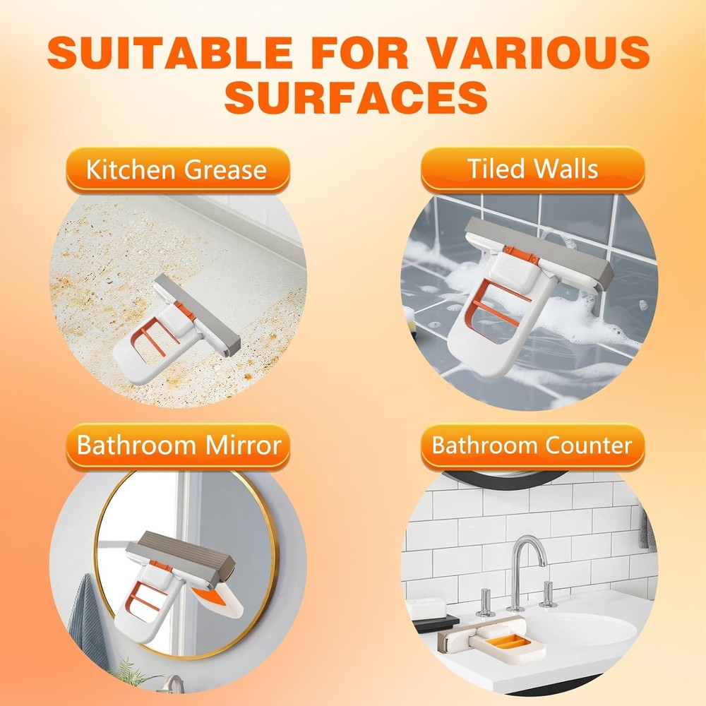 Mini Foldable Desktop Mop with Self-Squeezing Sponge – For Small Spaces