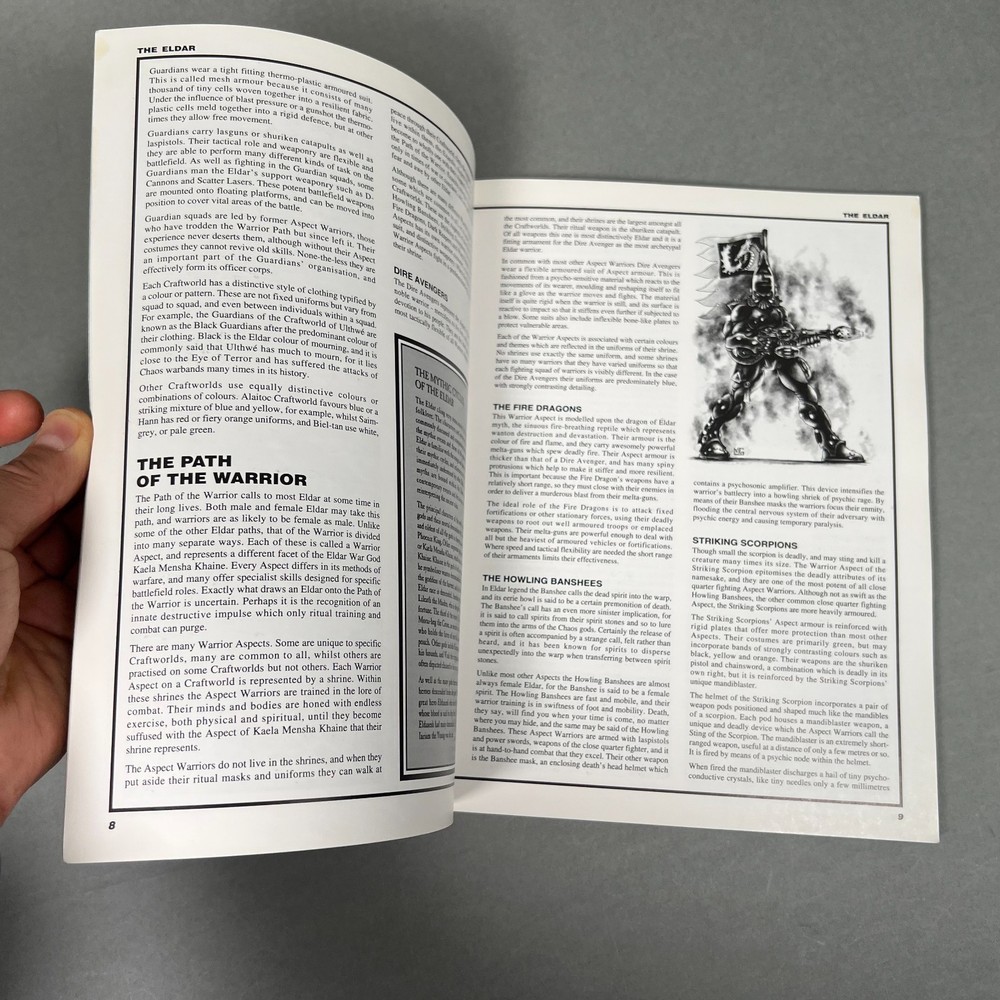Warhammer 40k Eldar Codex 1994 2nd Edition Vintage OOP Games Workshop 0155 NICE