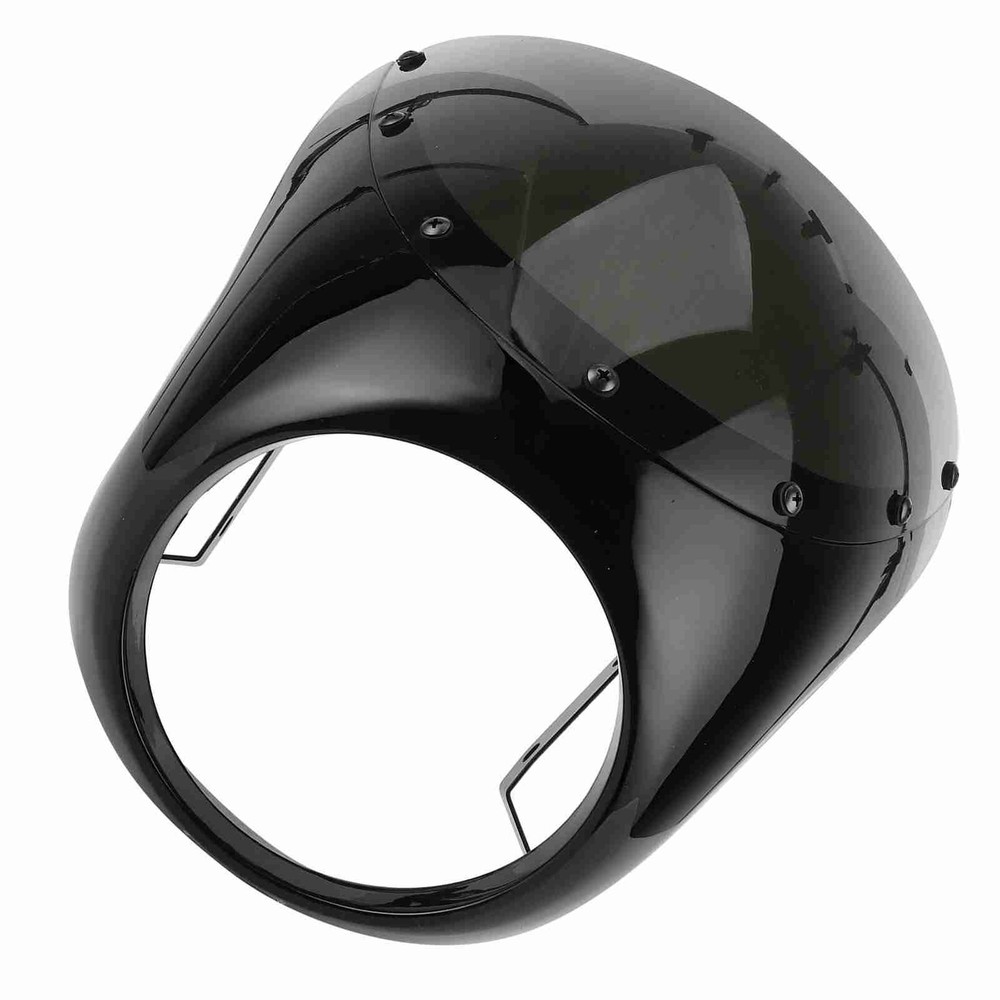 Black Lens 7in Headlight Fairing Wind Deflector Windshield for Motorcycle