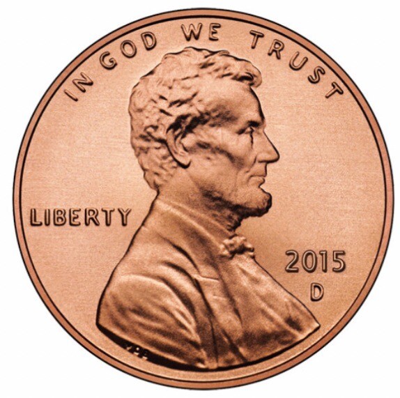 2015 D Lincoln Shield Cent Denver Mint BU (1) Coin From Bank Roll Uncirculated