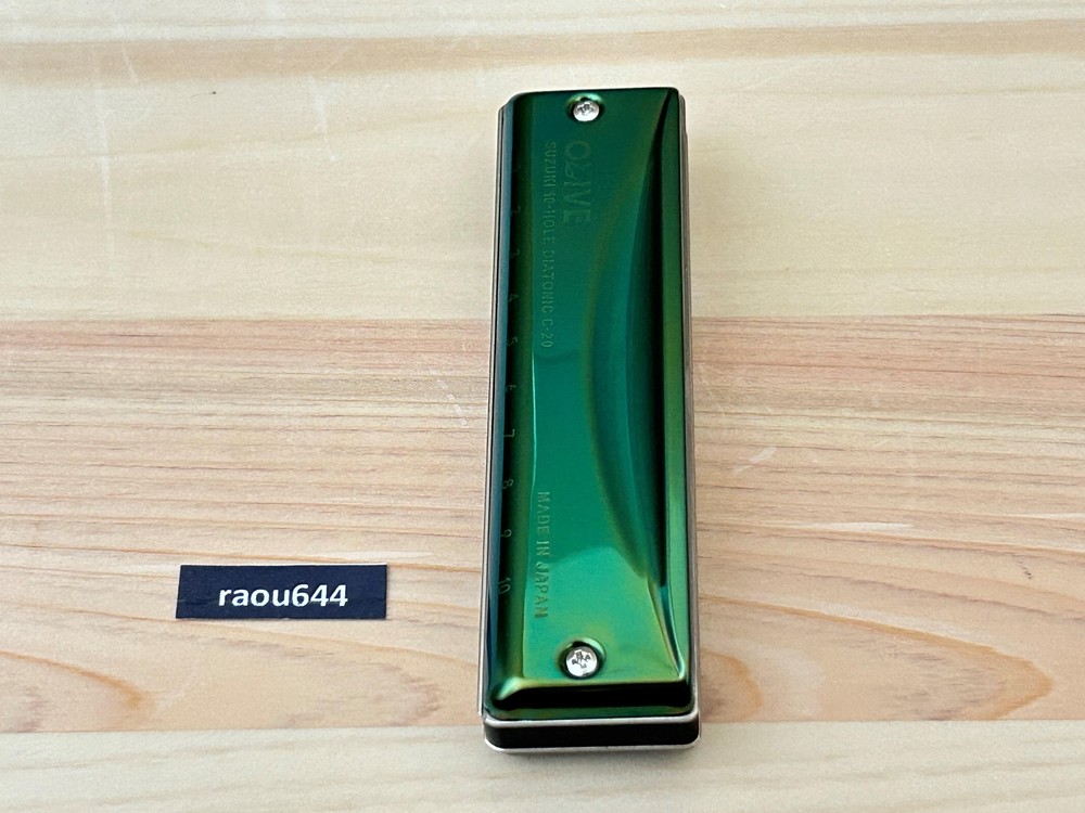 SUZUKI C-20 OLIVE 10 hole Diatonic Harmonica 14 Keys