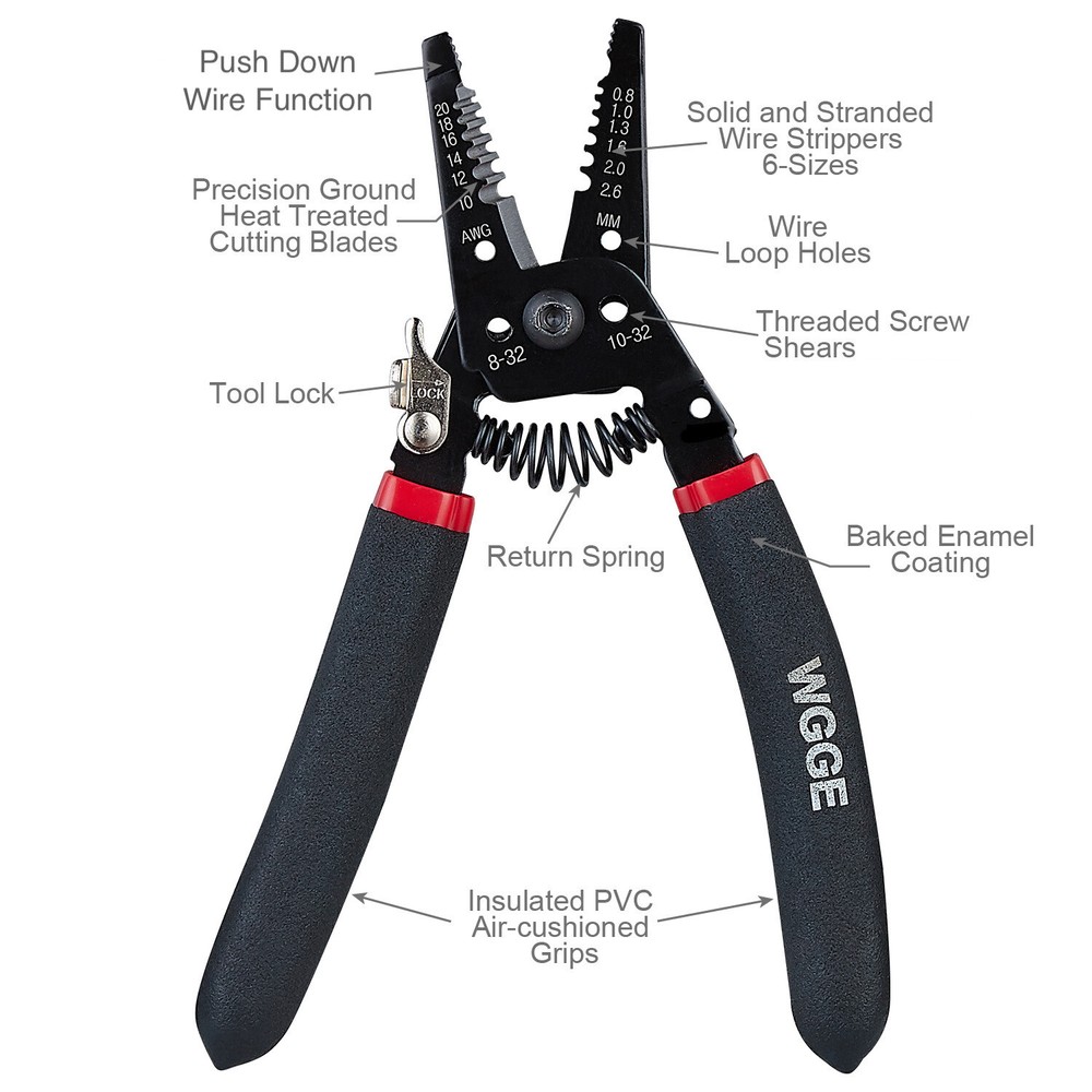 WG-013 Wire Stripper and Cutter 7'' WGGE stripper