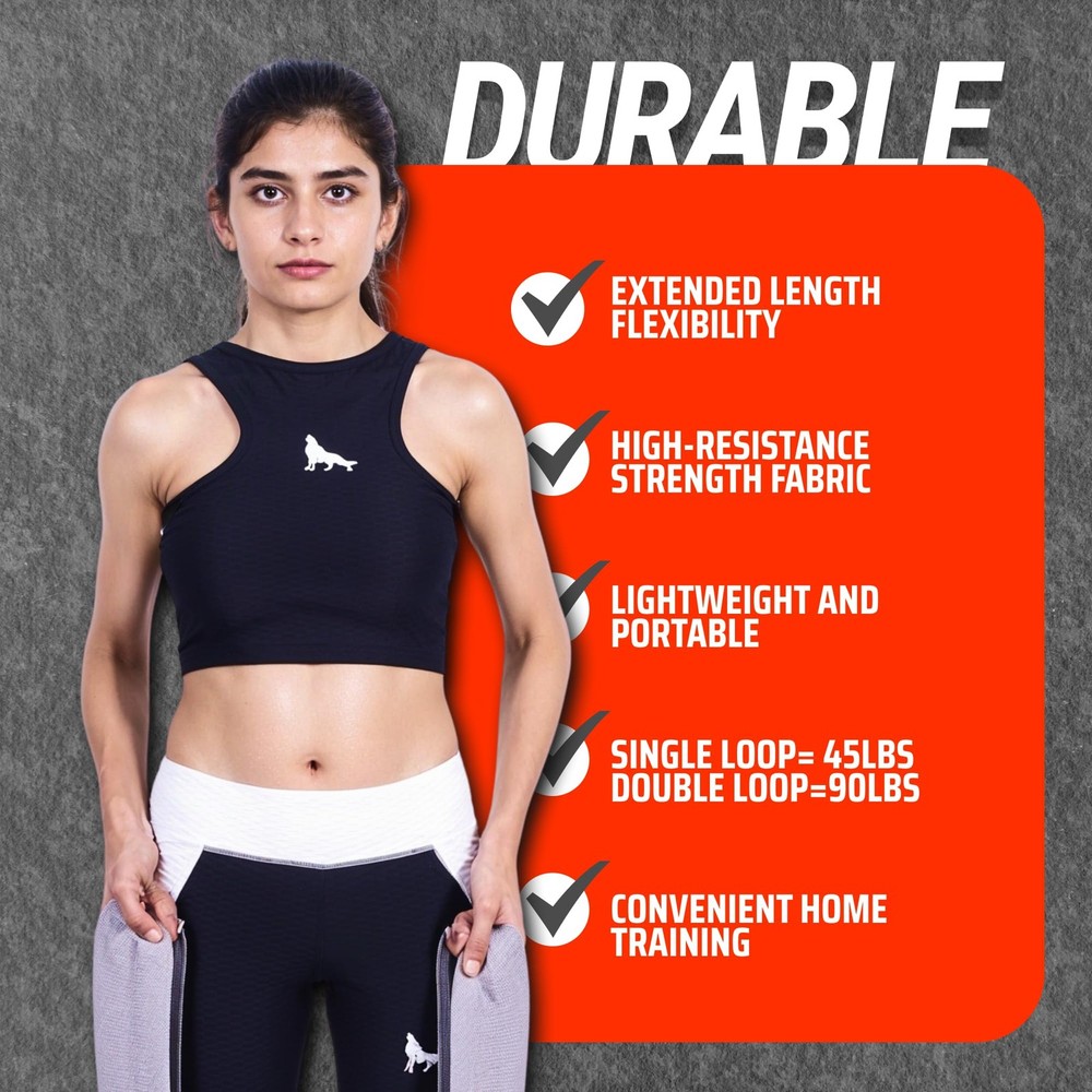 PJF Performance 76 Inch Extended-Length Resistance Band for Strength, Mobility,