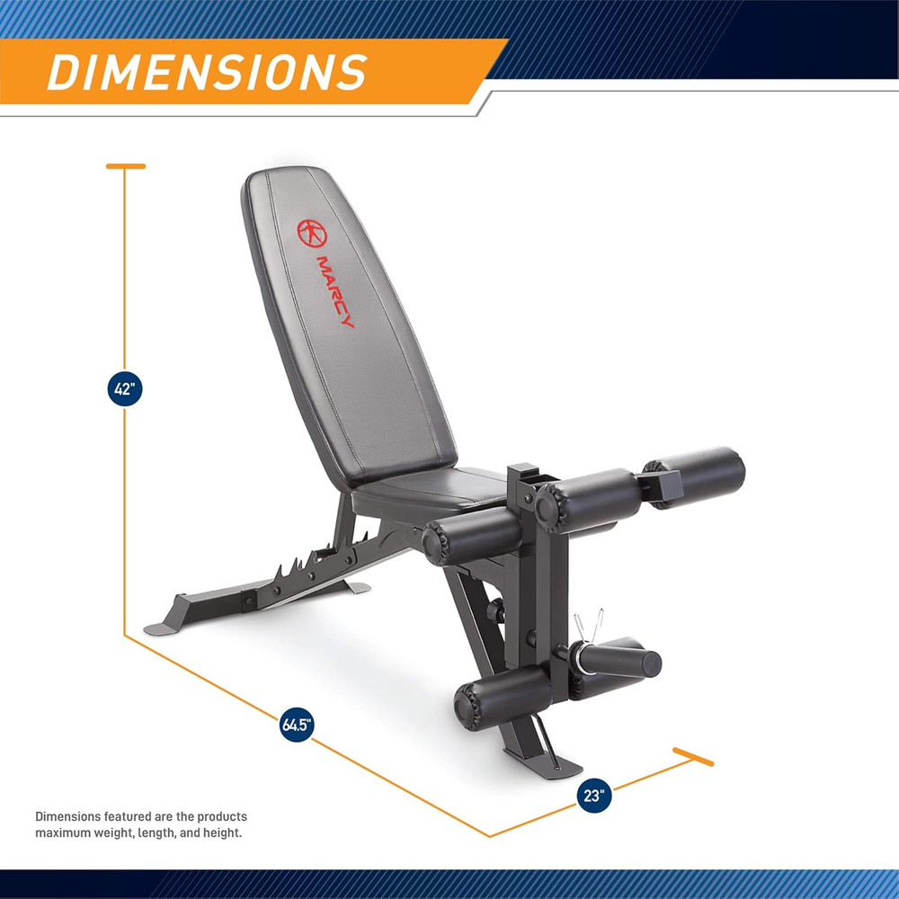 Adjustable 6 Position Utility Bench with Leg Developer and High Density Foam Pad