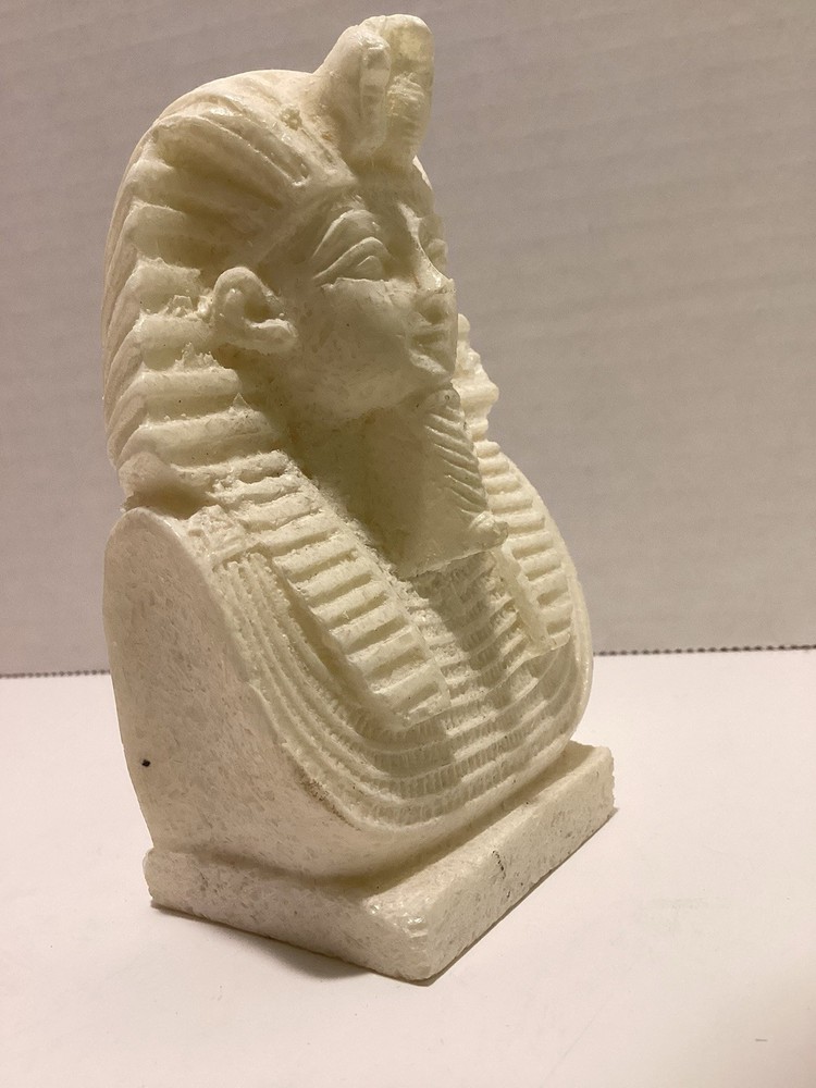 Egyptian Figure Stone White 4” Pharaoh