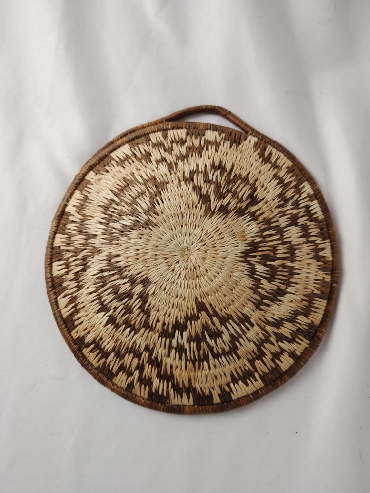 Woven Boho Basket / Bowl 9"