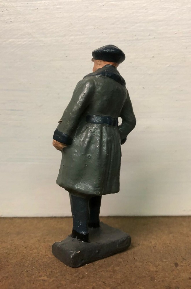 RARE TRAIN PASSENGER STANDING, PAINTED COMPOSITION 3.25 INCHES TALL