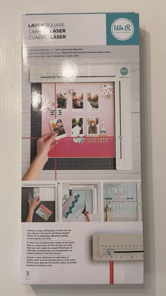 We R Memory Keepers Laser Square Scrapbooking Alignment Tool 662837