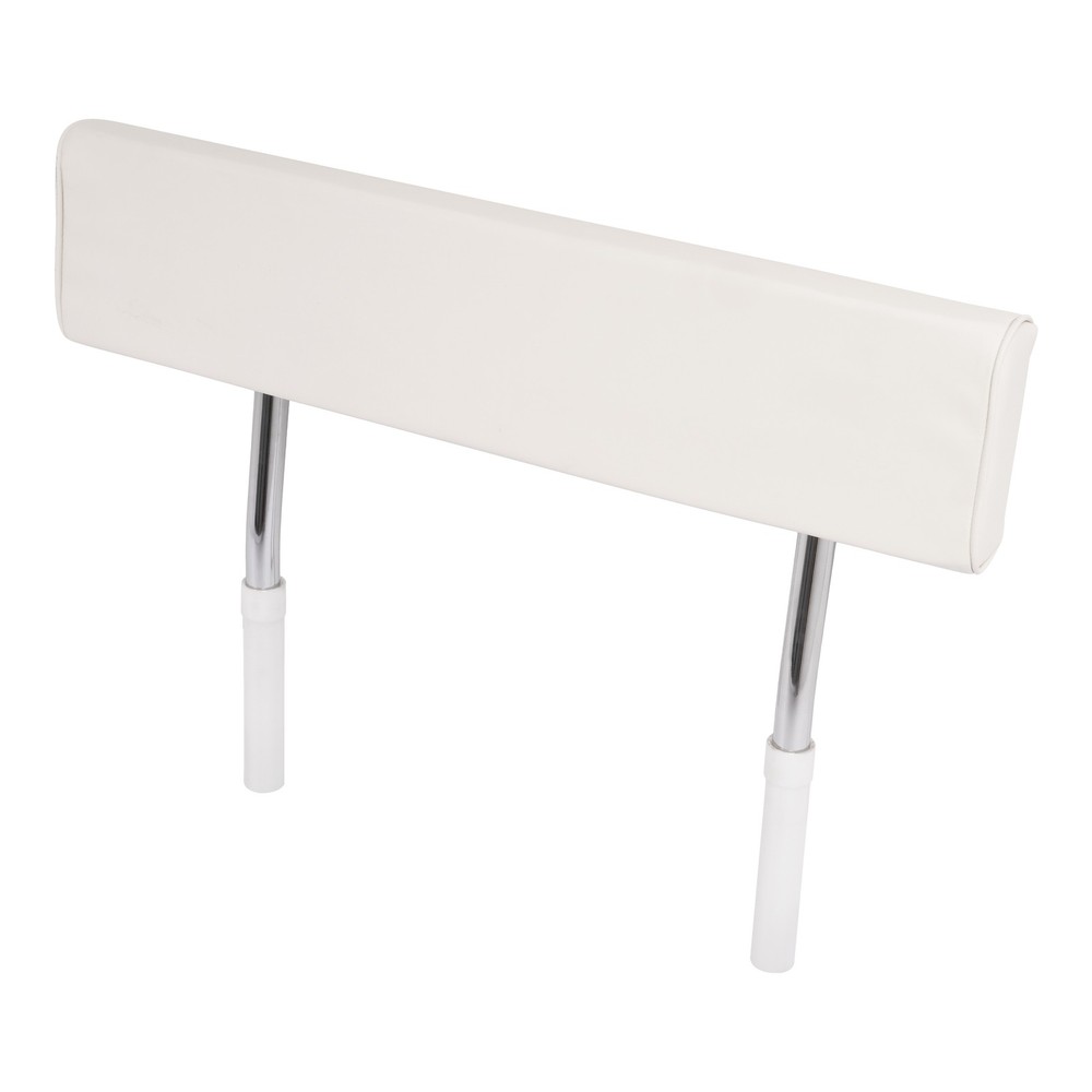 For Universal Leaning Post Backrest with Folding Arms Removable White+Silvery