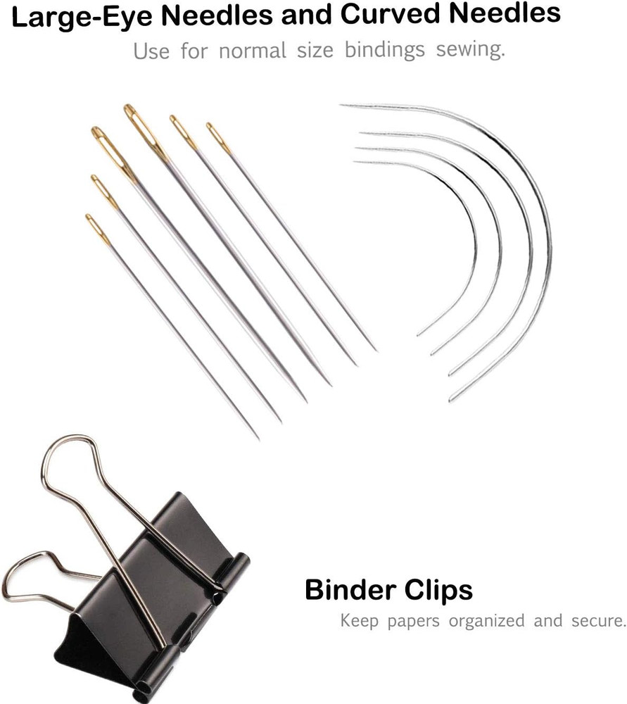 Bookbinding Kit - Bookbinding Supplies, Hand Book Binding Starter Tools Set wit