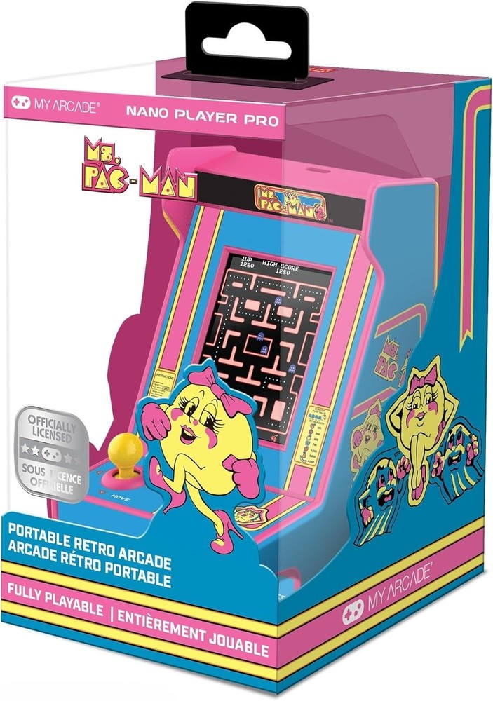 Ms. Pac-Man 4.8” Mini Arcade with 2.4” Screen - Nostalgic Gaming Experience