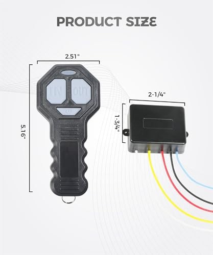 Winch Accessories,Car Accessories 5 Wire Winchs Controller,Towing Winch Remote