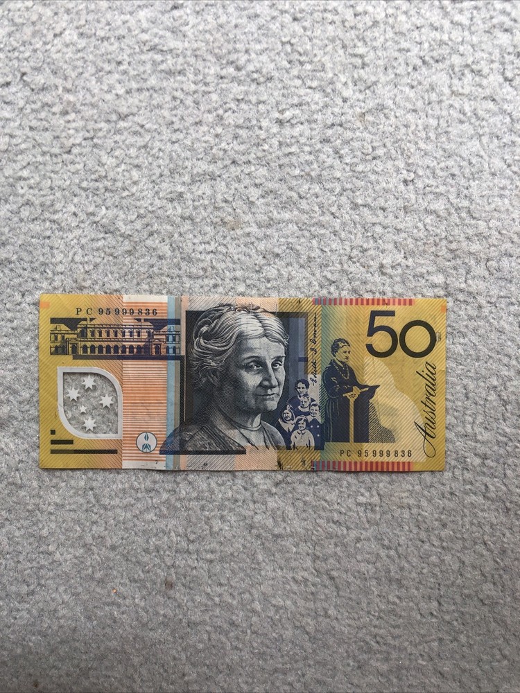 1995 $50 General Prefix Fraser Evans High Number Serial Triple Digit PC95999836