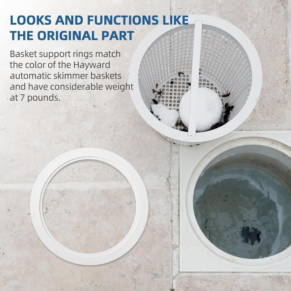 (2-Pack Exact Replacement SPX1082D Pool Skimmer Basket Support Rings Compatible