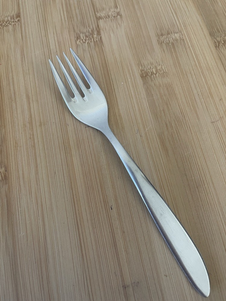 WMF Curved Handle WAVE Glossy Stainless Curved Up Tip SALAD FORK 7"