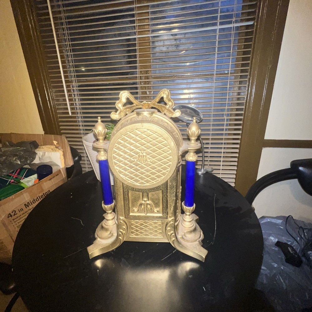 Gorgeous! Imperial Brass Mantel Winding Clock