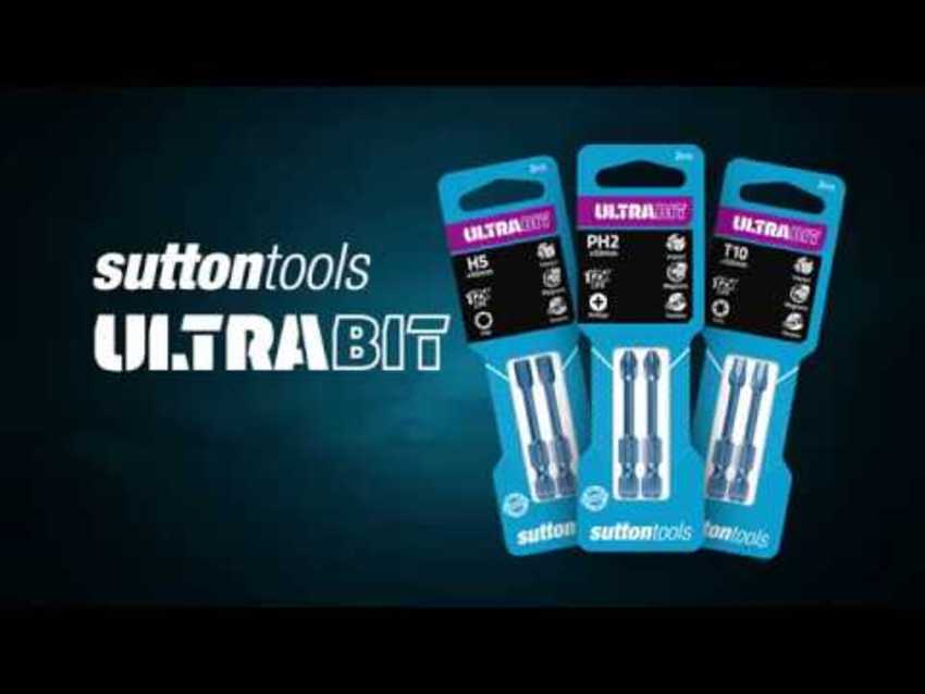 2 x SUTTON IMPACT ULTRABIT SQUARE DRIVE SR2 x 50mm INSERT BITS - GERMAN MADE