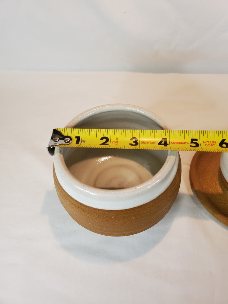 Studio Art Pottery Round Butter Bell Keep Stoneware Crock