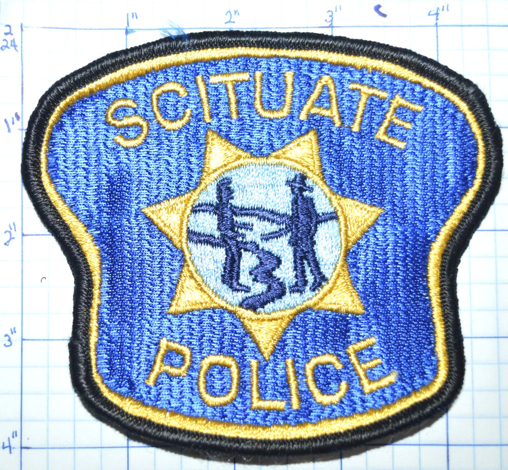 MASSACHUSETTS, SCITUATE POLICE DEPT VINTAGE WEB BACK PATCH