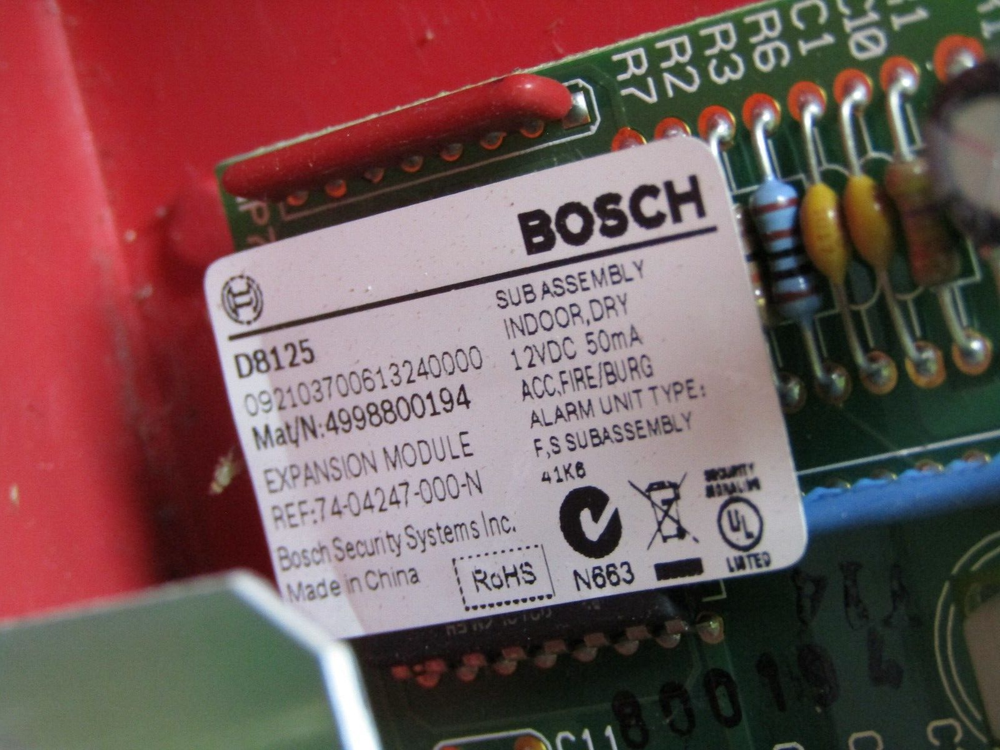 BOSCH PROTECTED PREMISES CONTROL PANEL W/ RADIONICS FIRE CONTROL PANEL D9412GV2