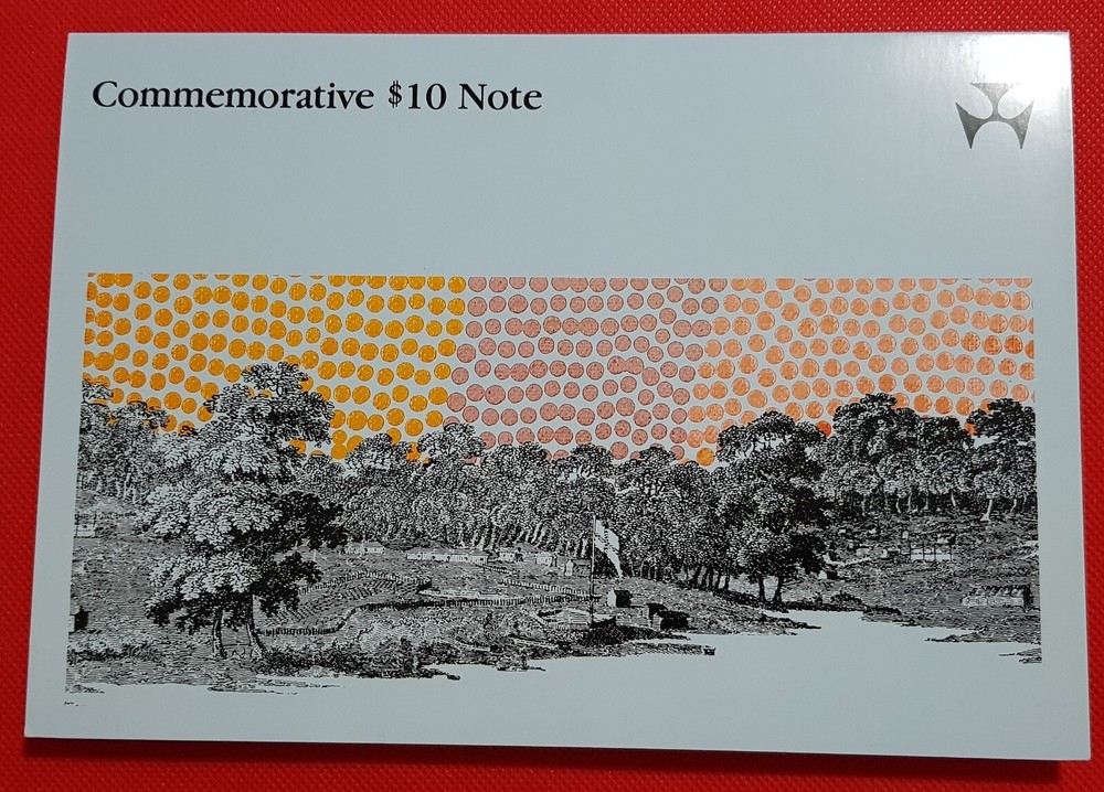 1988 $10 CONS FRASER/JOHNSTON FIRST POLYMER NOTE FOLDER AA 21 012 456