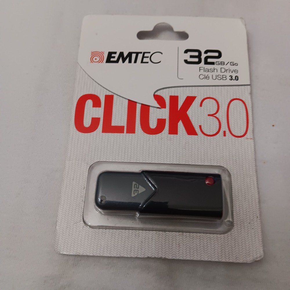 Emtec 32 GB/GO Flash Drive USB 3.0 Click 3.0 New