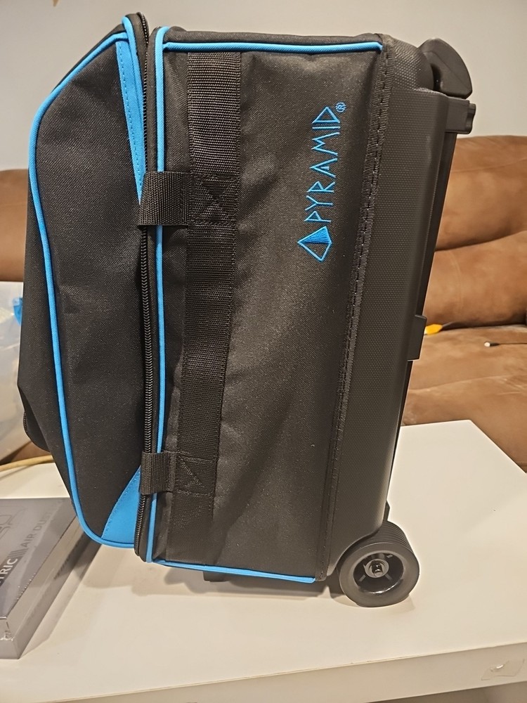 Pyramid Prime Double Roller Bowling Bag - Black/Asgard Blue