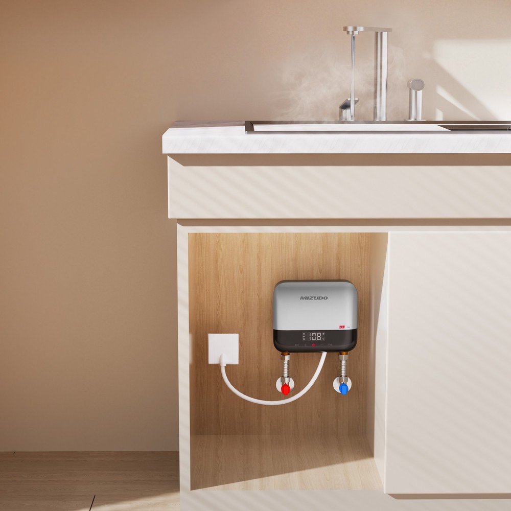 120V 3.5kW Instant Hot Water Heater LED Display Under Sink Tankless Electric