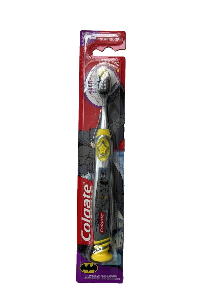 Colgate Batman Toothbrush Extra Soft With Suction Bottom - NEW