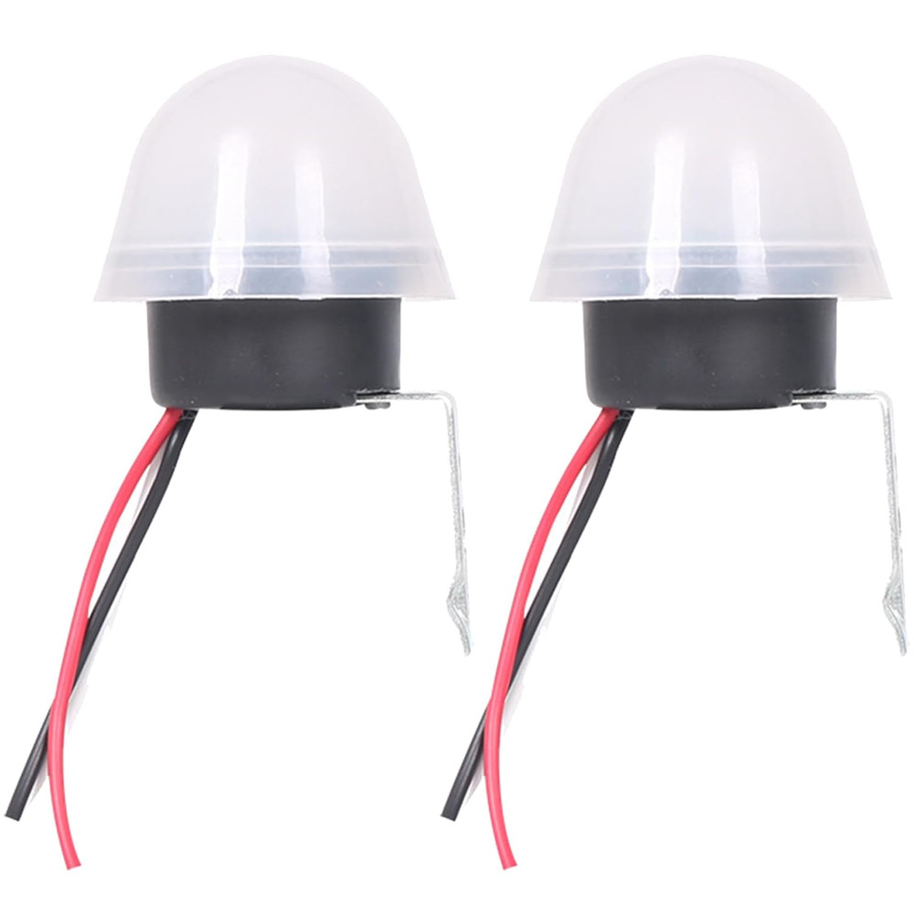 2 Pack AC DC 12V 10A Auto on off Photocell Light Switch Photoswitch Light Sensor