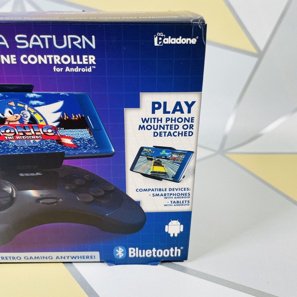 Sega Saturn Smartphone Bluetooth Controller for Android 19 Games inc Sonic 1,2+4