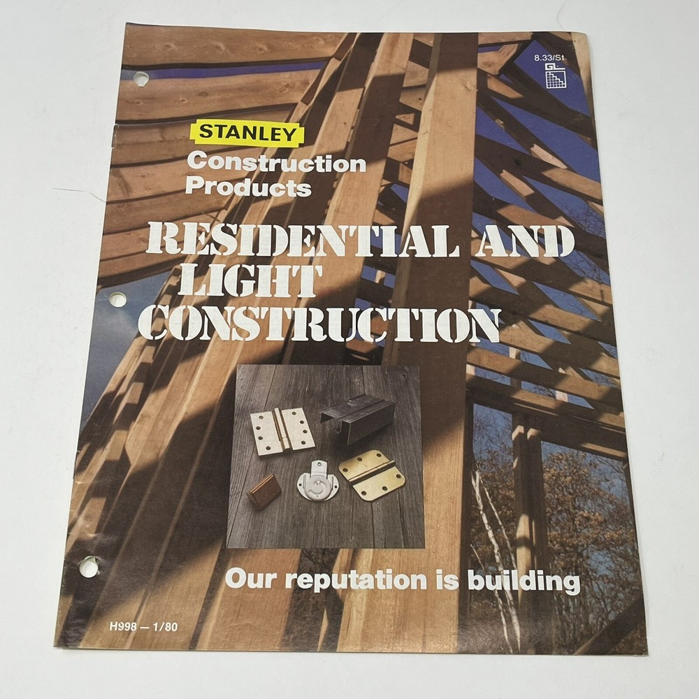1980 Stanley Tools Hardware Residential Light Construction Products Catalog