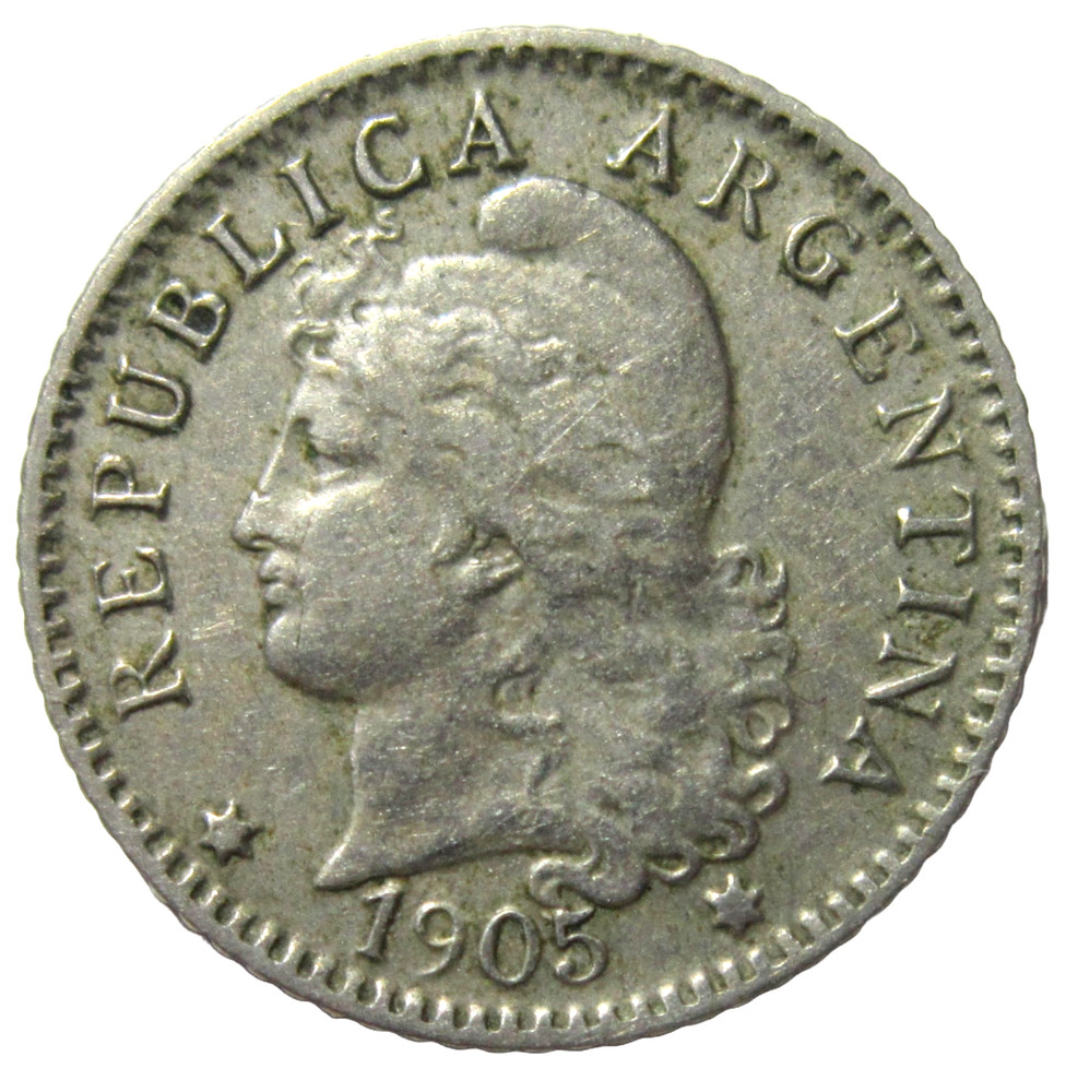 ARGENTINA. 5 CENTAVOS, 1905.