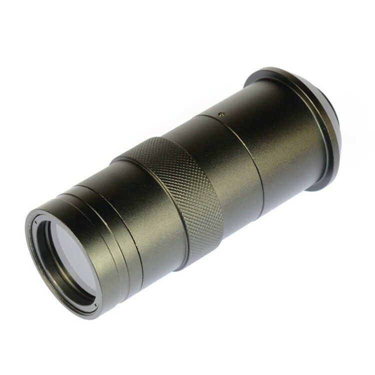 8X-100X C-Mount Microscope Lens C Mount Zoom Lens 25MM For Microscope Camera