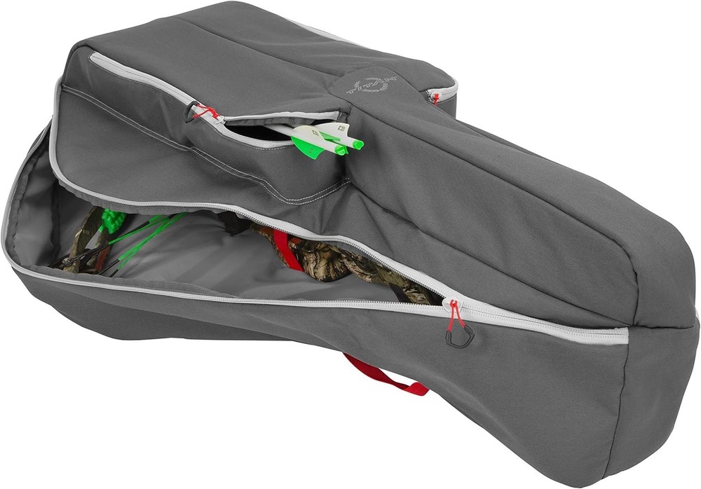 Titan Krait Soft-Shell Gear Case w/ Oversized Accessory Pockets Gray/Red