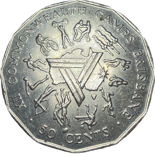1982 Australia 50 cents, XII Commonwealth Games