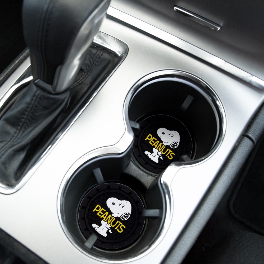 Peanuts Snoopy Car Cup Holder Coaster 2-Pack Multi-Color