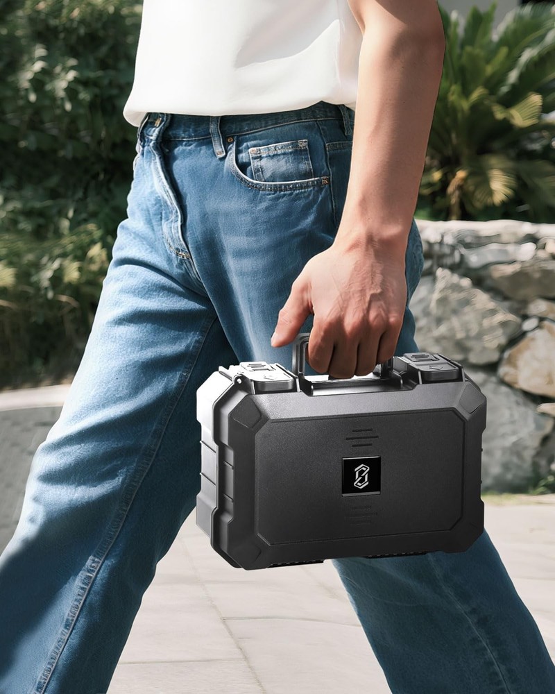 OZCHIN Large Smell Proof Box with Lock - Waterproof, Crushproof Container