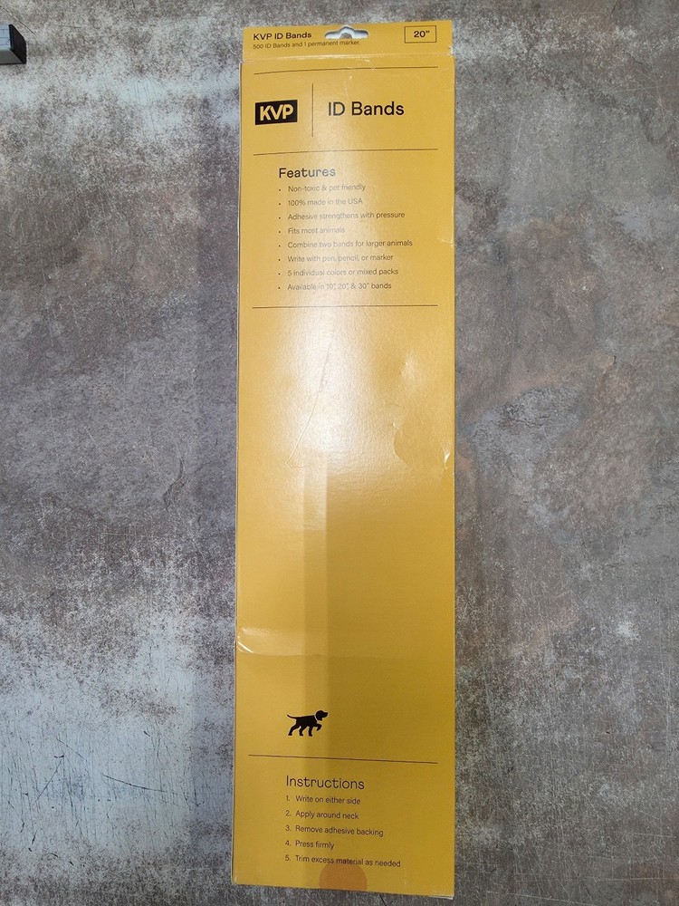 KVP ID Bands 500ct. - White 20"