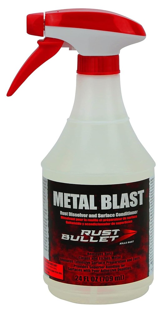 RUST BULLET Metal Blast - 24 Oz - Rust Remover & Metal Prep, Cleaner & Condition