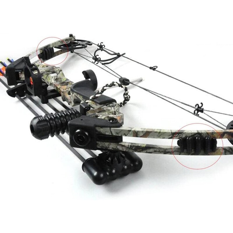 2Pcs Bow Rubber Compound Bow Limb Stabilizer Dampener Absorber