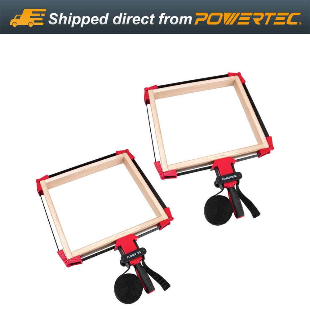 POWERTEC Deluxe Polygon Quick Release Band Clamp | Frame Clamping Strap Holder