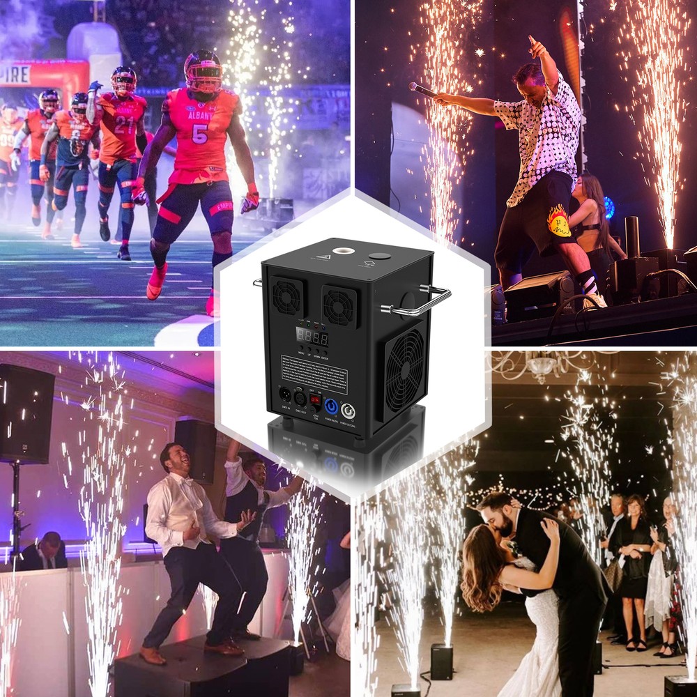 2pcs 700W Cold Spark Machine Stage Effect DMX Firework Machine DJ Event Party