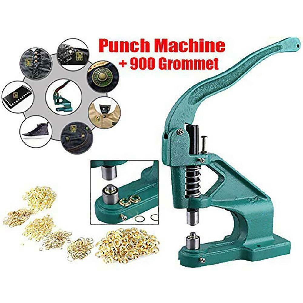 Hand press punching machine for button hole/button hole rivet button hole opener