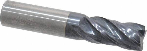 Accupro 3/4" Diam 4 Flute Single End Solid Carbide 0.02" Chamfer Width Corner...