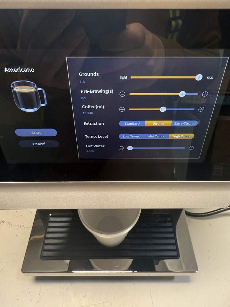 DR.COFFEE C12 Fully Automatic Coffee Machine, Ceramic Flat Burrs, 9 Grind Sizes